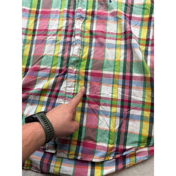 Ralph Lauren Polo Golf Plaid Tilden Short Sleeve Shirt Multicolor Mens Size XL - Picture 3 of 9